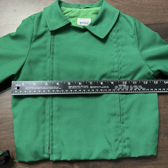 Vtg 60s Child Toddler Green Jacket Hat And Romper Outfit Set Boys By Oxford 3T? - Picture 16 of 16